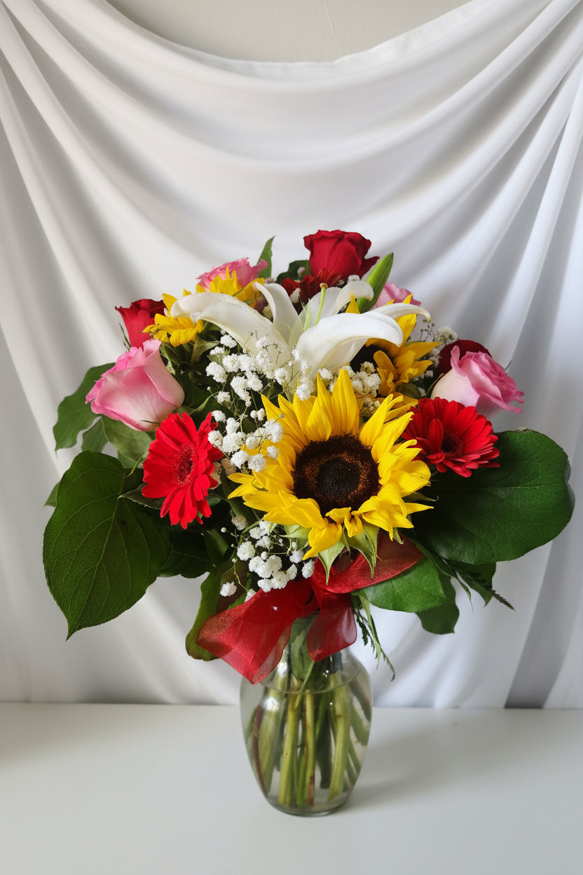 Mixed Flower Arrangement – Fresh Seasonal Floral Bouquet Delivery