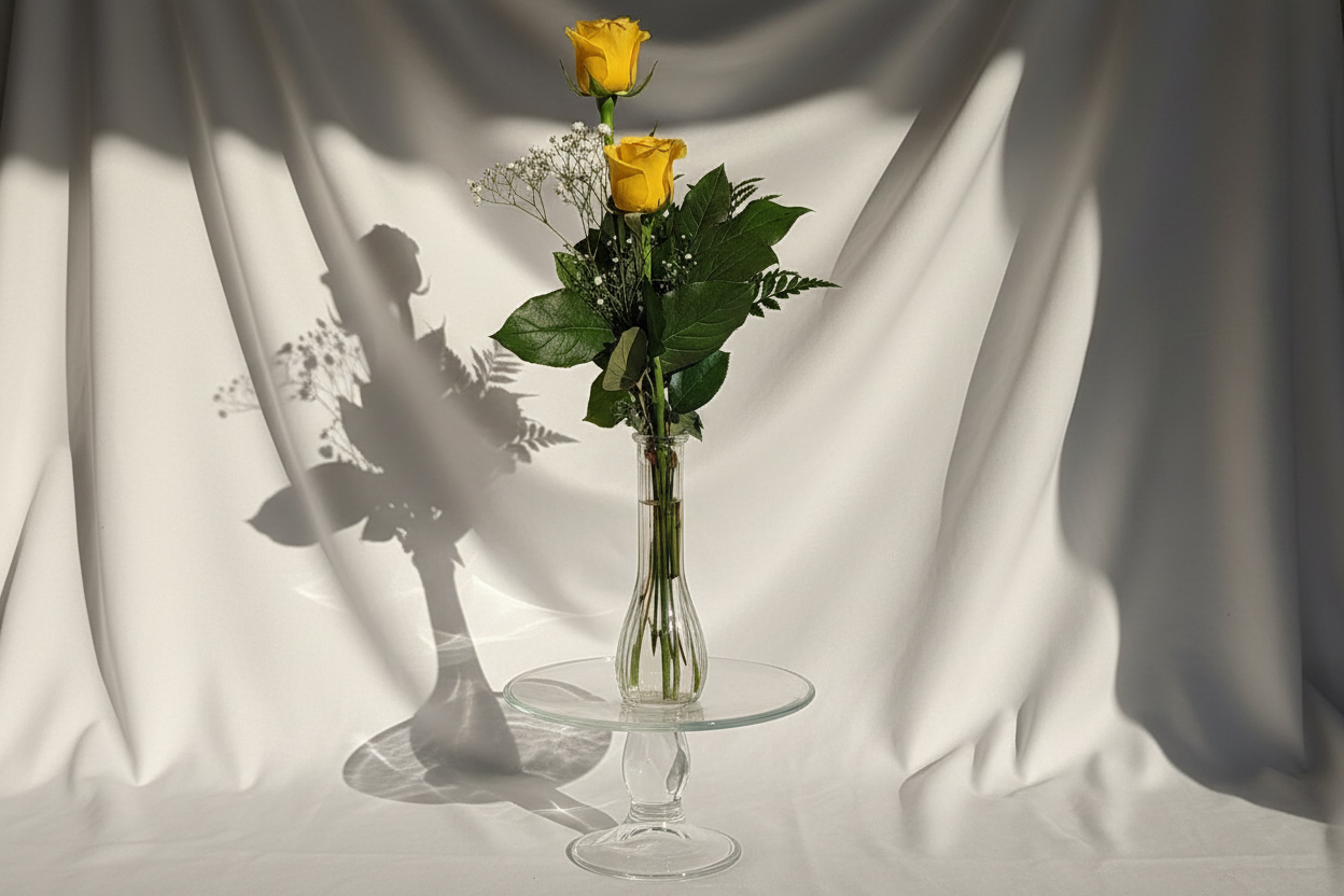 Premium 2 Roses Bud Vase | Fresh Rose Bud Vase Delivery