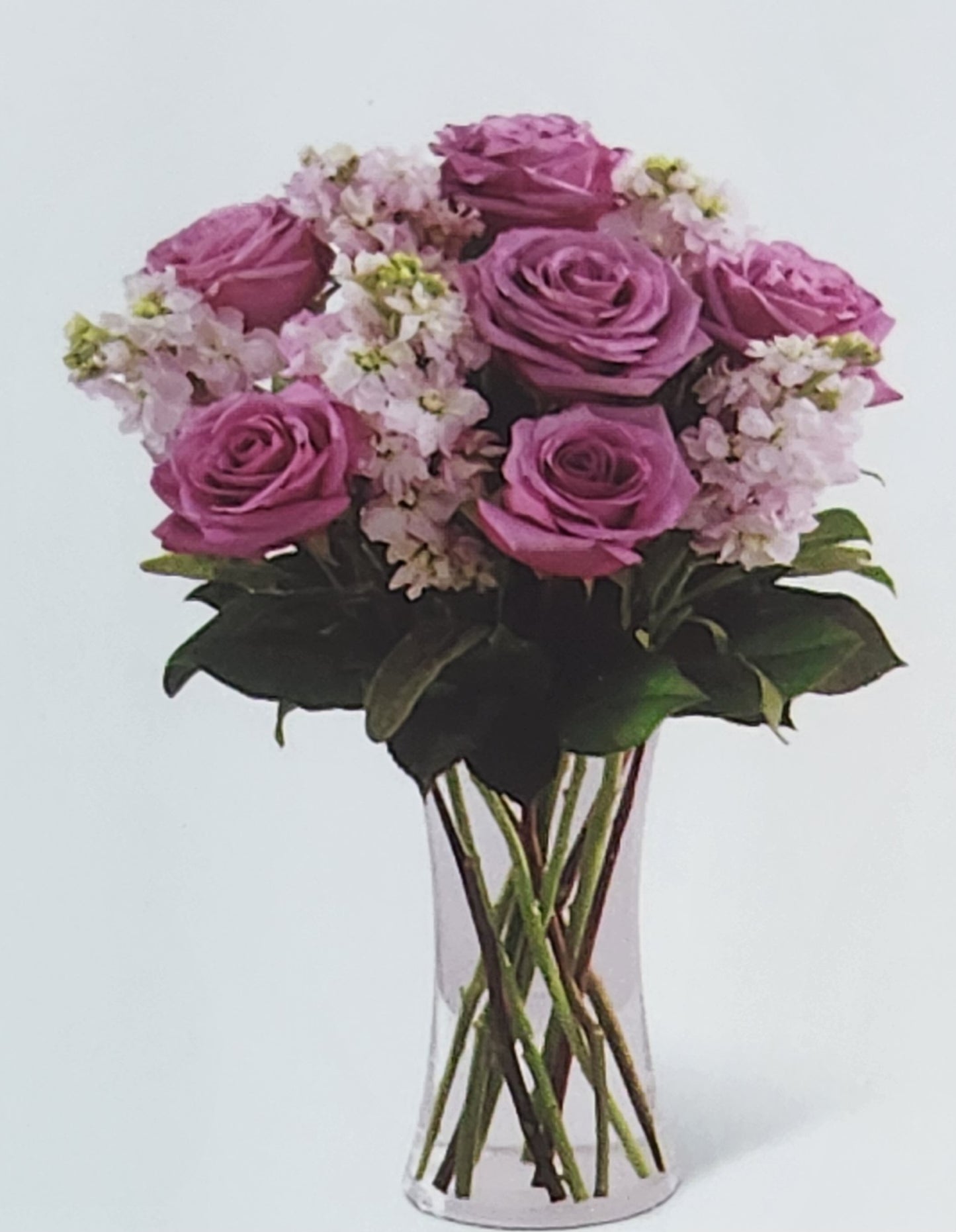 Sympathy Glass Vase Arrangement – Elegant Condolence Flower Bouquet