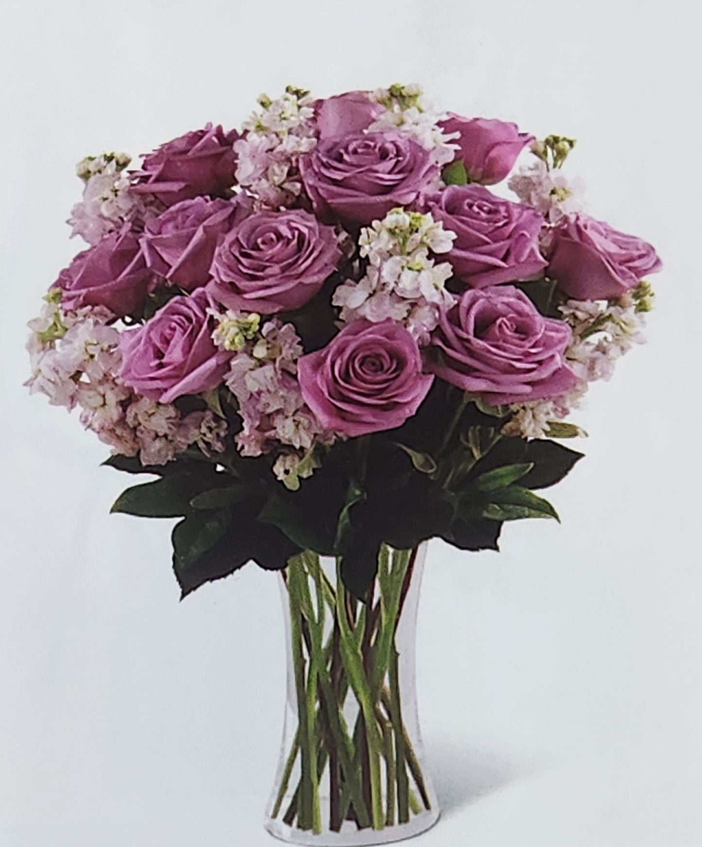 Sympathy Glass Vase Arrangement – Elegant Condolence Flower Bouquet