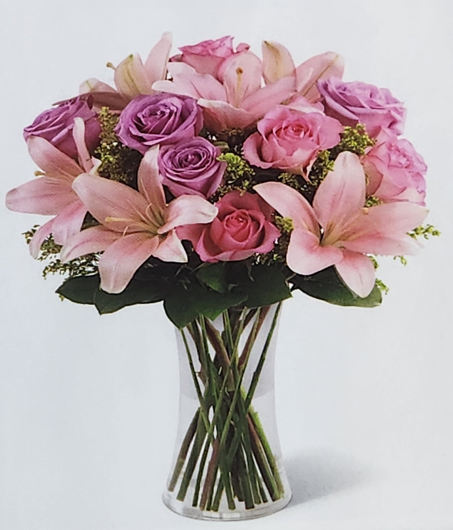 Sympathy Glass Vase Arrangement – Elegant Condolence Flower Bouquet
