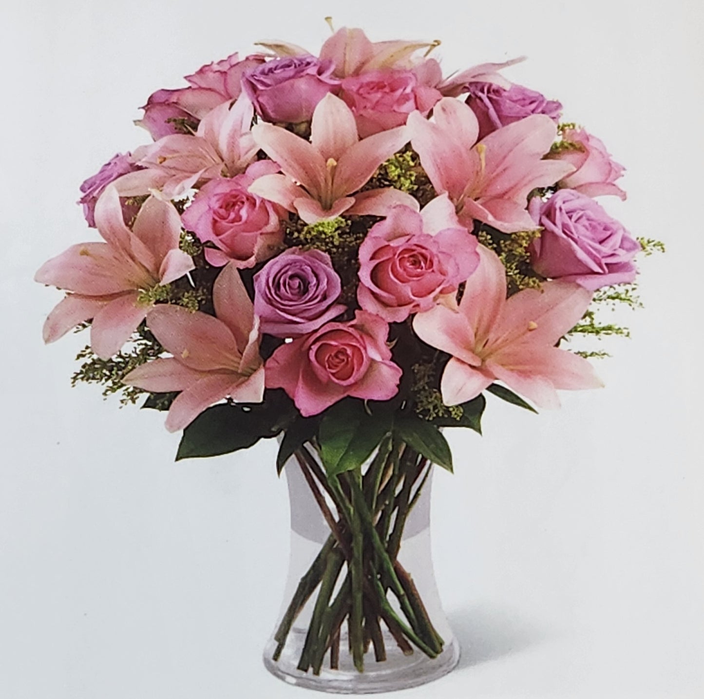 Sympathy Glass Vase Arrangement – Elegant Condolence Flower Bouquet