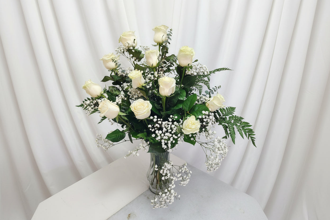 1 Dozen Premium Roses | Fresh Rose Bouquet Delivery – Partida Flower